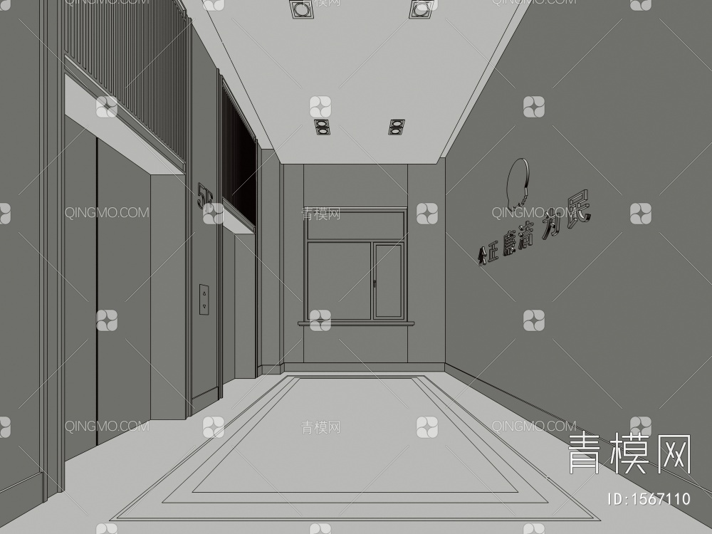 单位电梯间，法制电梯间，法院电梯间3D模型下载【ID:1567110】