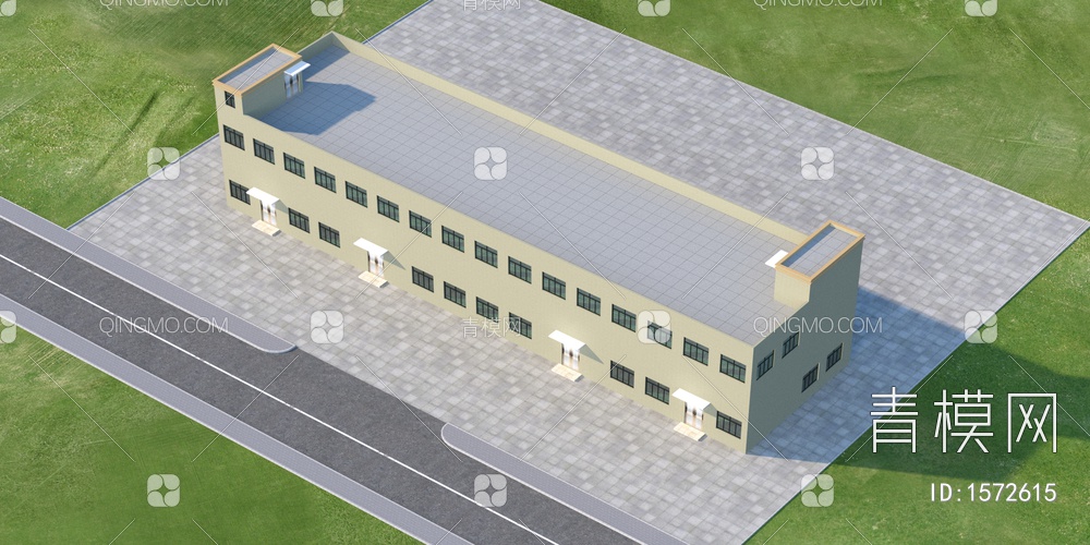 厂房车间楼3D模型下载【ID:1572615】