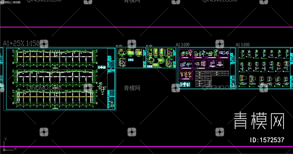 厂房钢结构 施工图【ID:1572537】