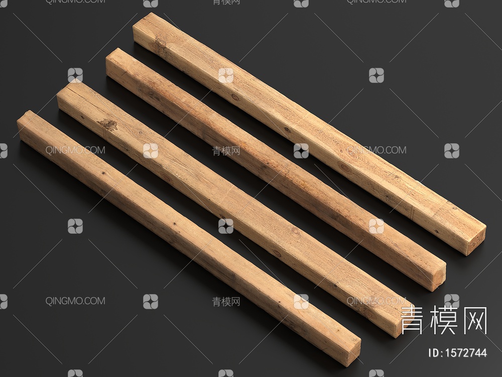木头 木梁 树杆 木材 木柴 木棍 朽木3D模型下载【ID:1572744】