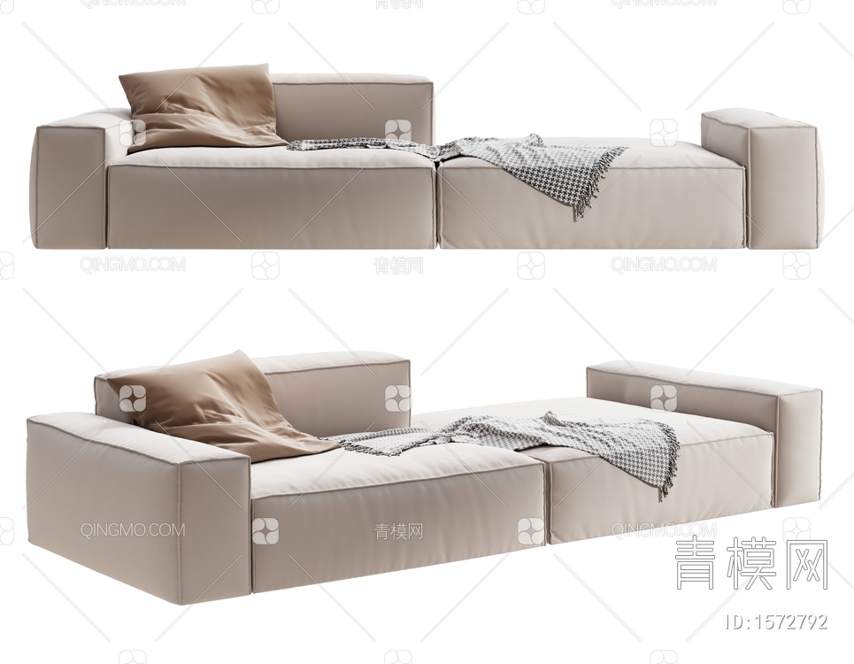 poliform 双人沙发SU模型下载【ID:1572792】