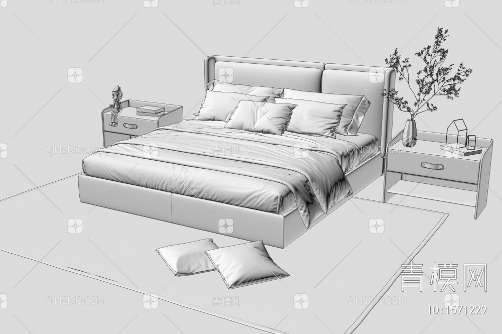 床3D模型下载【ID:1571229】