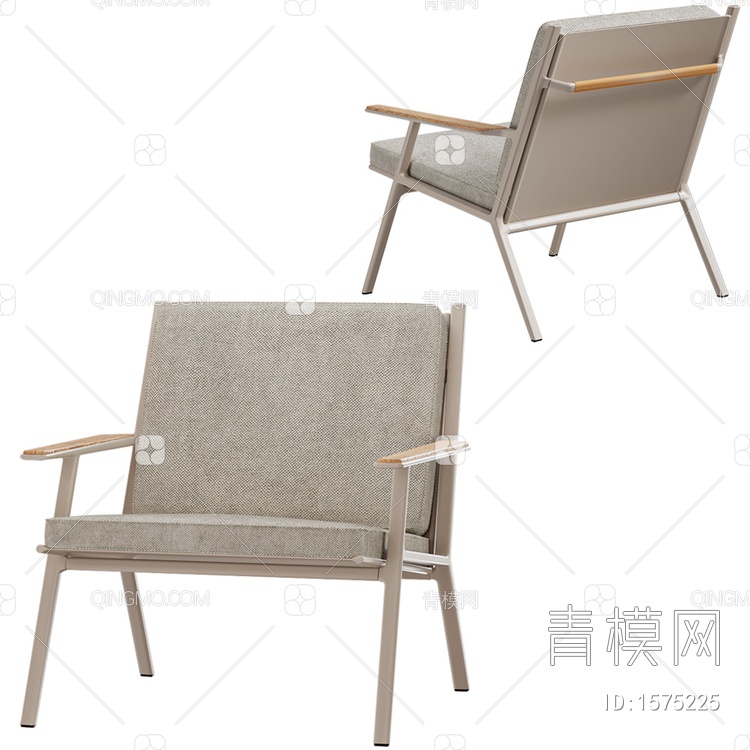 Open-Air 休闲布艺单椅3D模型下载【ID:1575225】