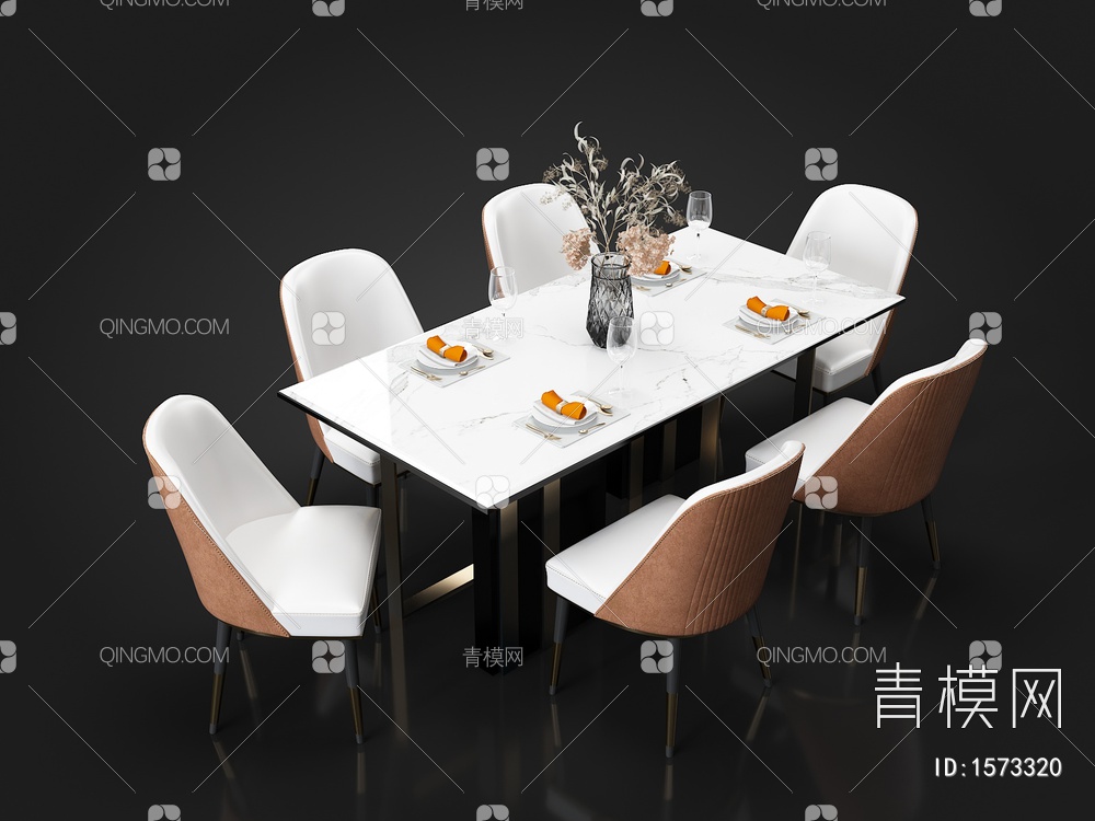 餐桌椅3D模型下载【ID:1573320】