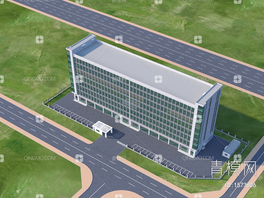 厂房办公楼3D模型下载【ID:1573806】