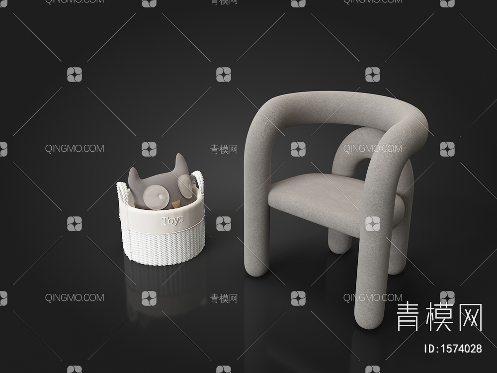 儿童单椅，玩具3D模型下载【ID:1574028】