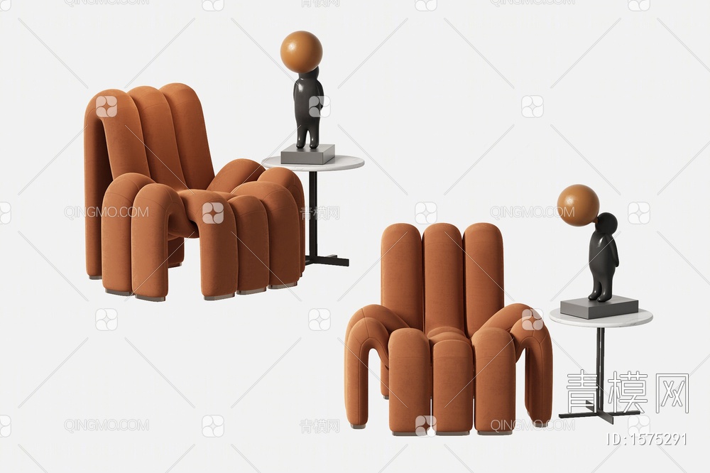 单人沙发3D模型下载【ID:1575291】