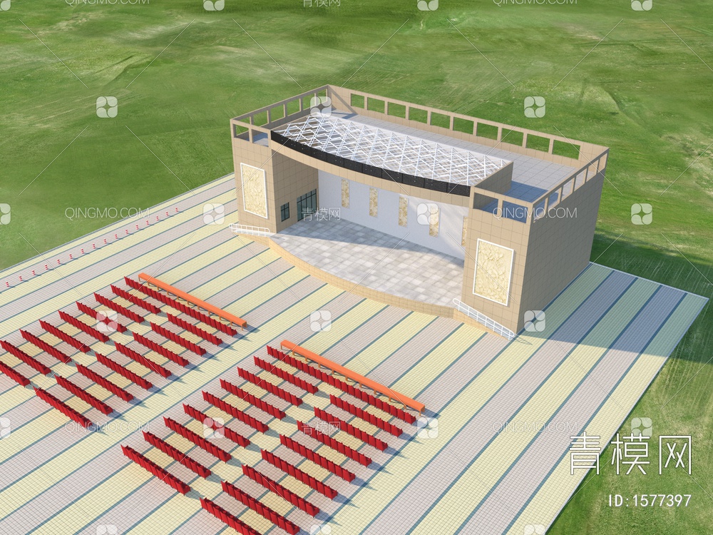 舞台建筑3D模型下载【ID:1577397】