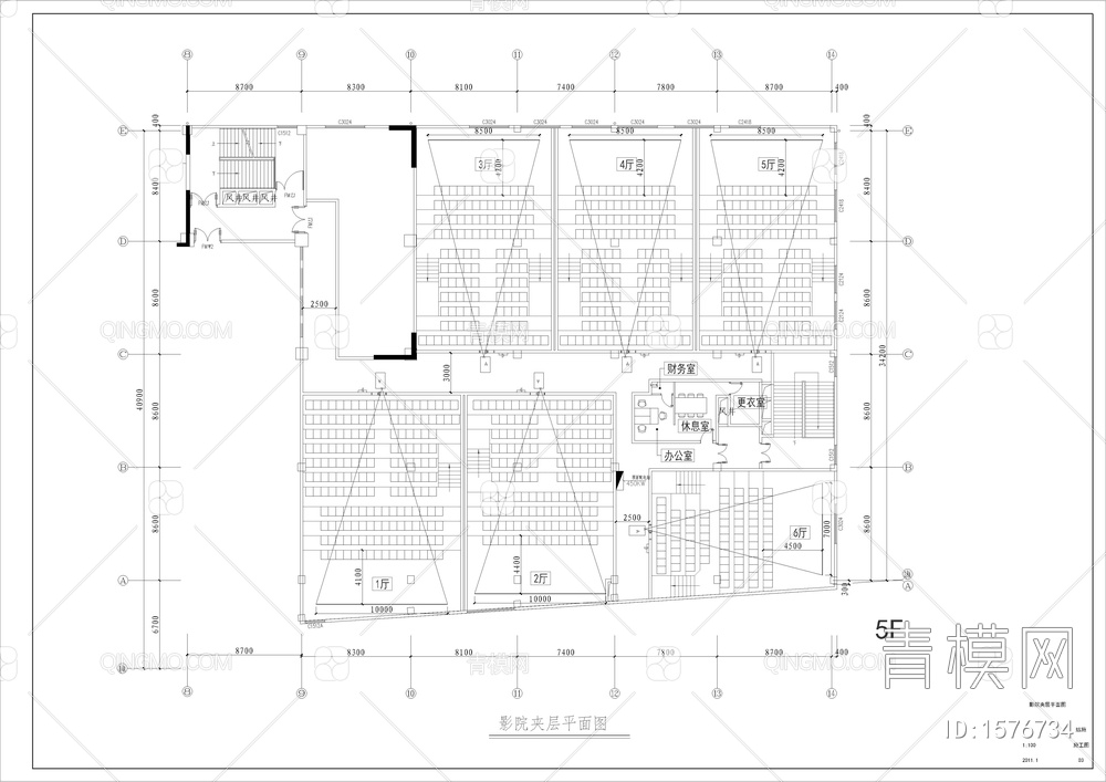 大型电影院全套建筑结构详图【ID:1576734】