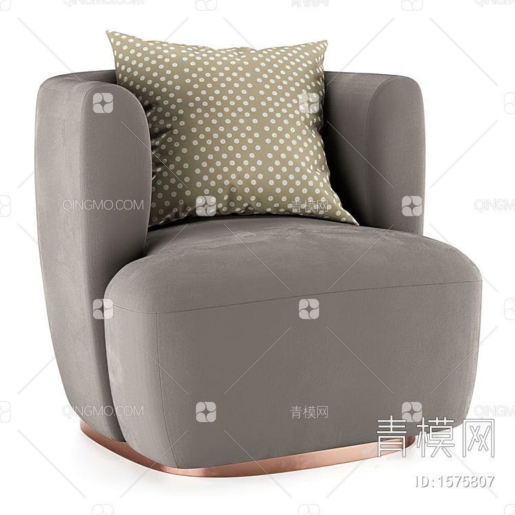 单人沙发3D模型下载【ID:1575807】