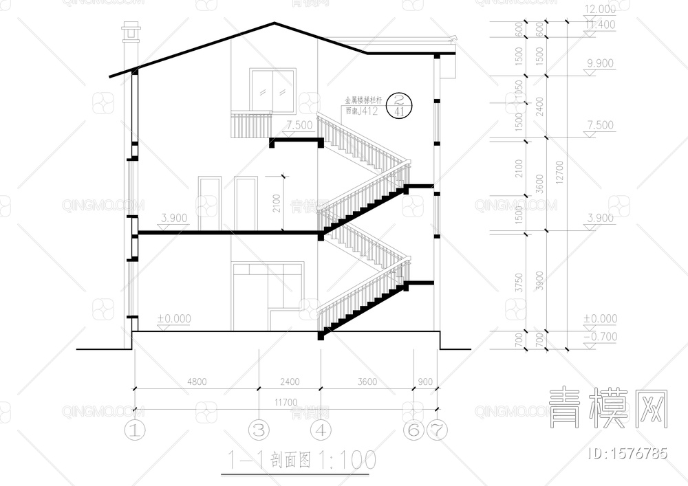 农村别墅住宅建筑图【ID:1576785】