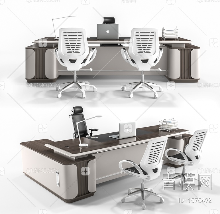 办公桌椅组合3D模型下载【ID:1575492】