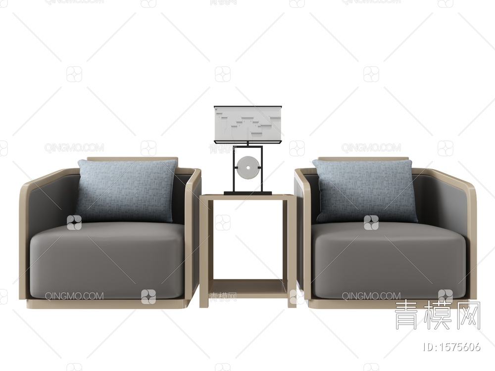 单人沙发边几3D模型下载【ID:1575606】