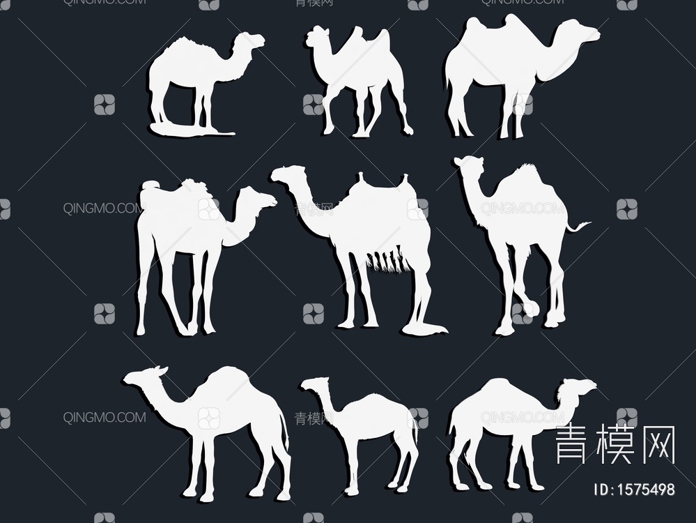 骆驼墙饰3D模型下载【ID:1575498】