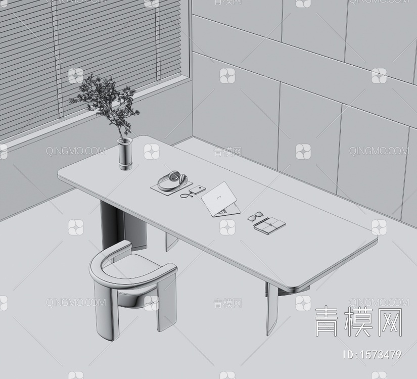 书桌椅3D模型下载【ID:1573479】
