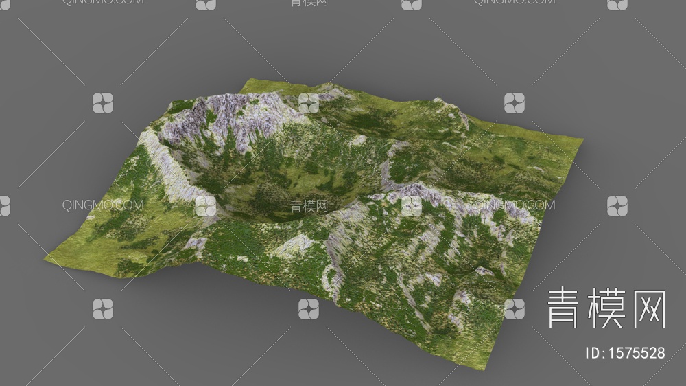 连绵起伏的山脉地形3D模型下载【ID:1575528】