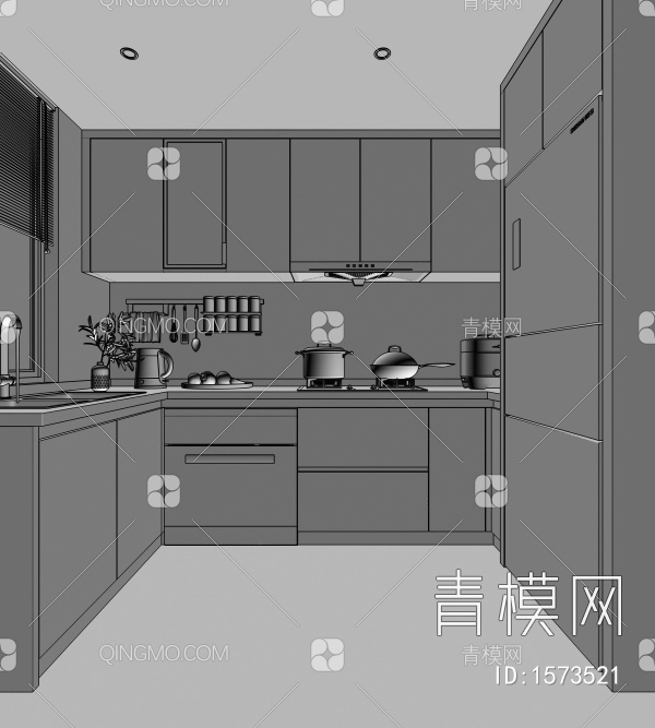 厨房3D模型下载【ID:1573521】
