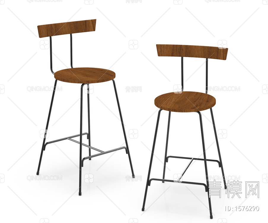 生活家具 椅子 吧椅3D模型下载【ID:1576290】