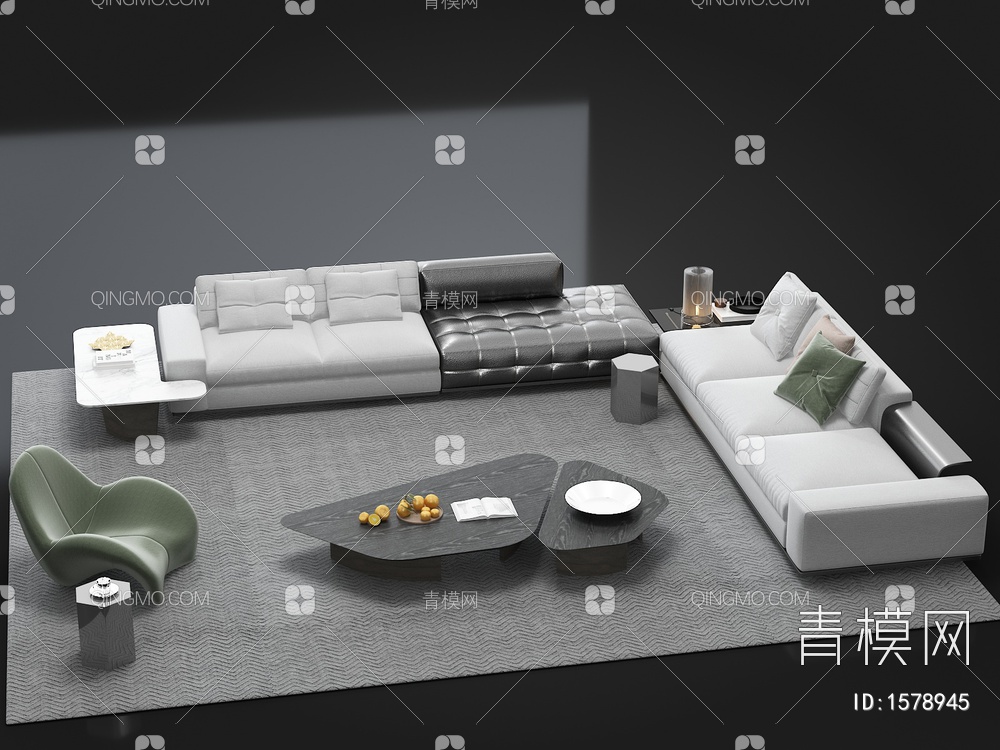 米洛提Minotti沙发3D模型下载【ID:1578945】
