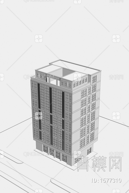公寓住宅楼3D模型下载【ID:1577310】