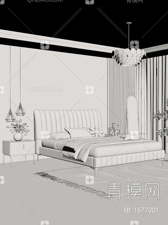卧室3D模型下载【ID:1577001】