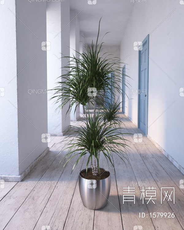 植物盆栽3D模型下载【ID:1579926】