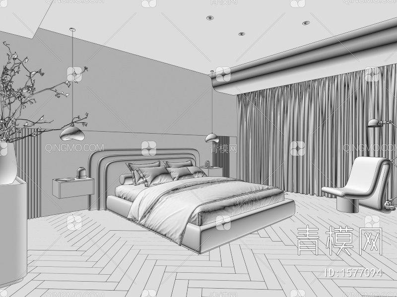 家居卧室3D模型下载【ID:1577094】