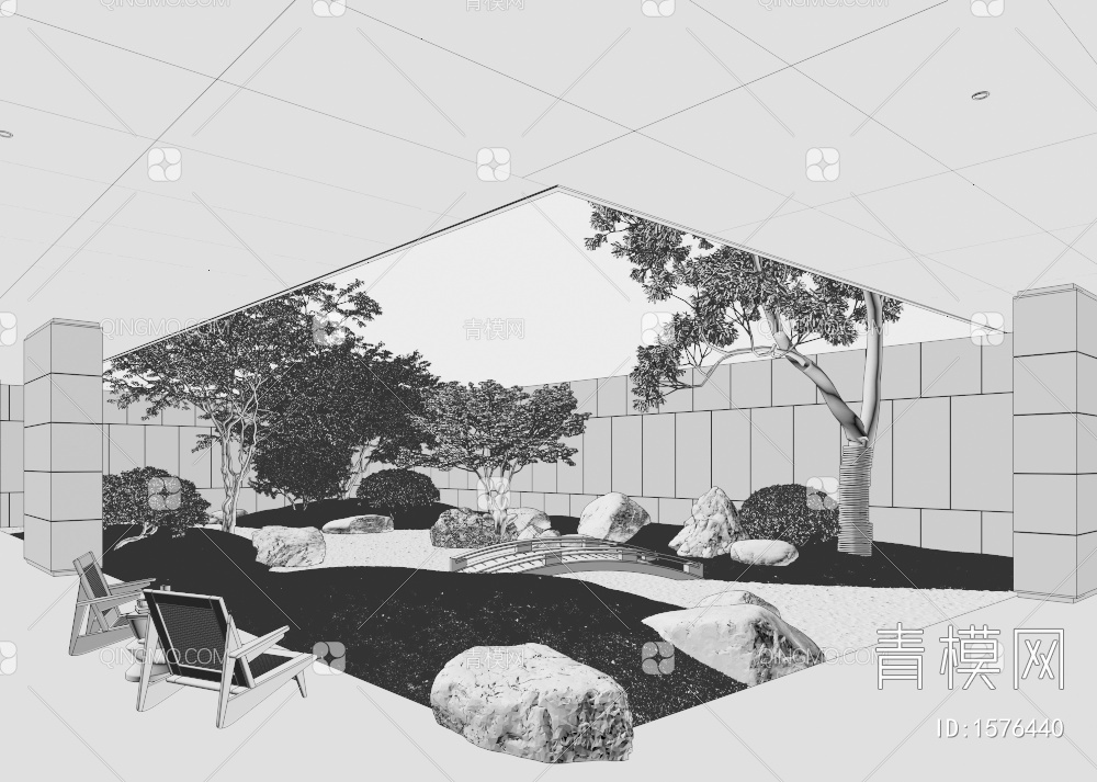 庭院景观3D模型下载【ID:1576440】