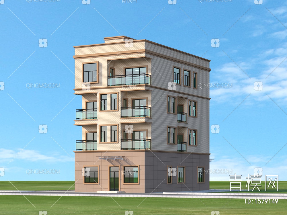 私宅住宅民房建筑3D模型下载【ID:1579149】