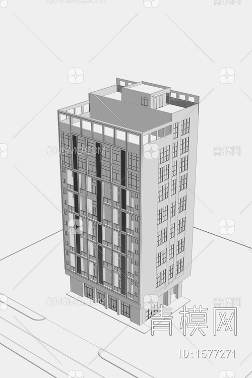 公寓住宅楼3D模型下载【ID:1577271】