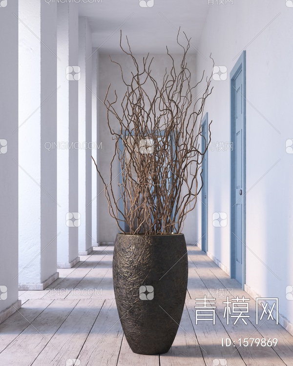 植物盆栽3D模型下载【ID:1579869】