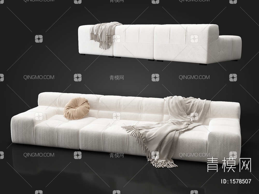多人沙发3D模型下载【ID:1578507】