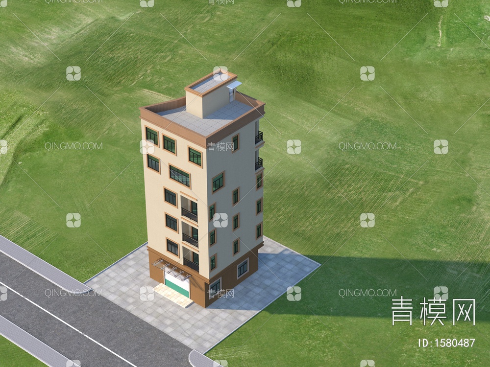 私宅住宅民房建筑3D模型下载【ID:1580487】