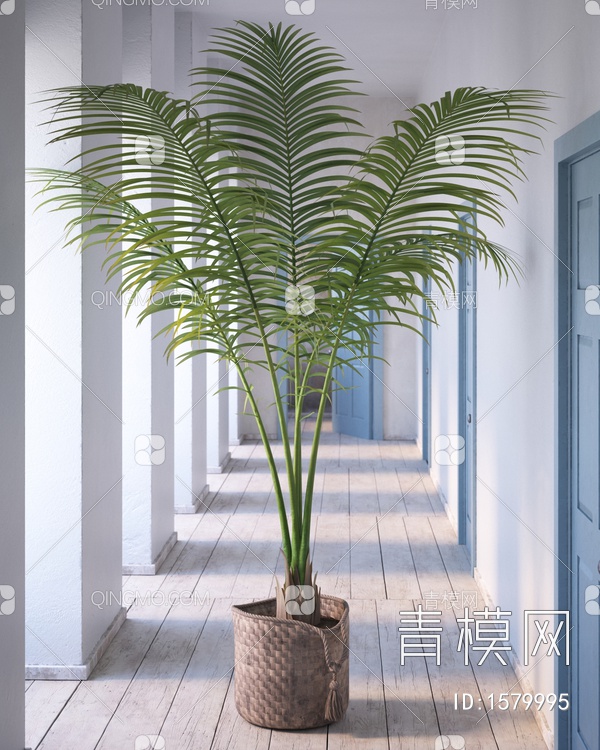 植物盆栽3D模型下载【ID:1579995】