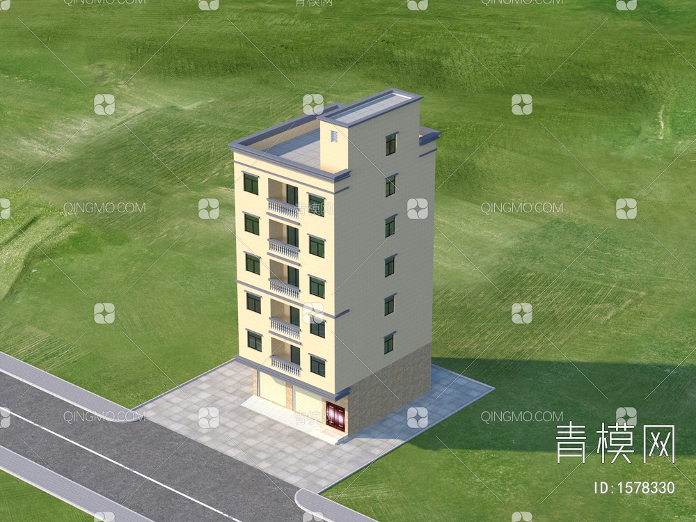 私宅住宅民房建筑3D模型下载【ID:1578330】