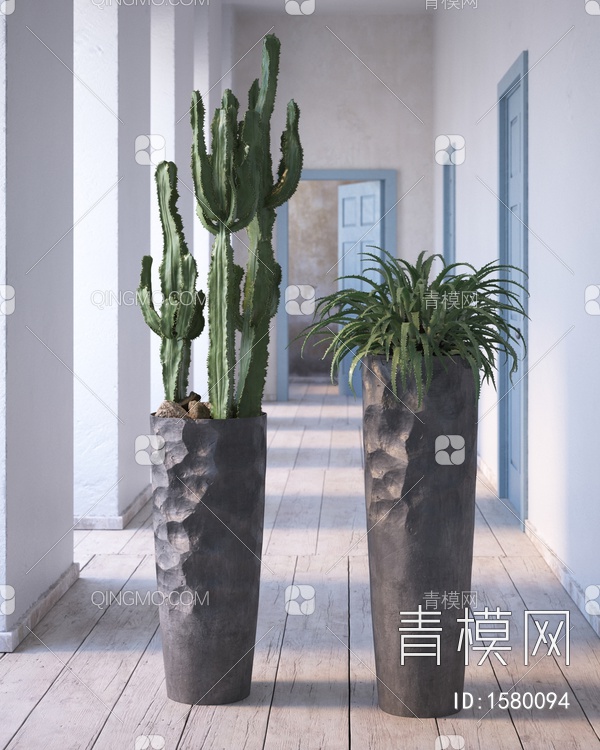 植物盆栽3D模型下载【ID:1580094】