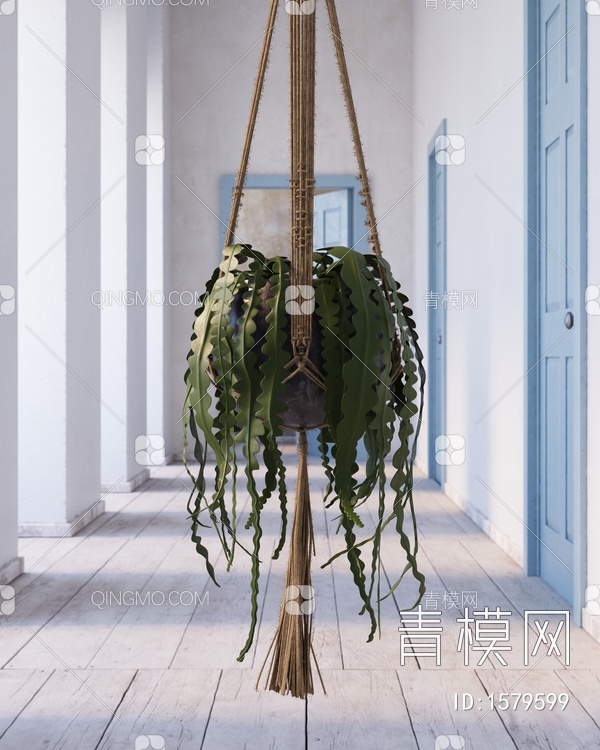 吊篮 盆栽 植物3D模型下载【ID:1579599】