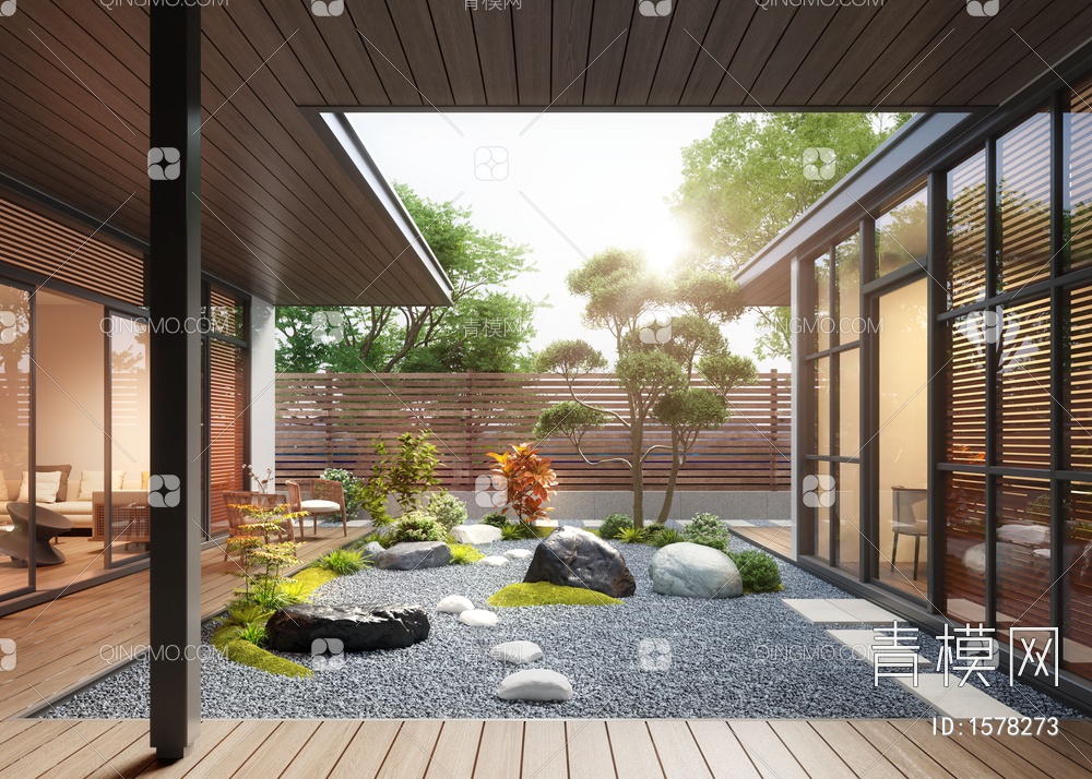 庭院景观3D模型下载【ID:1578273】