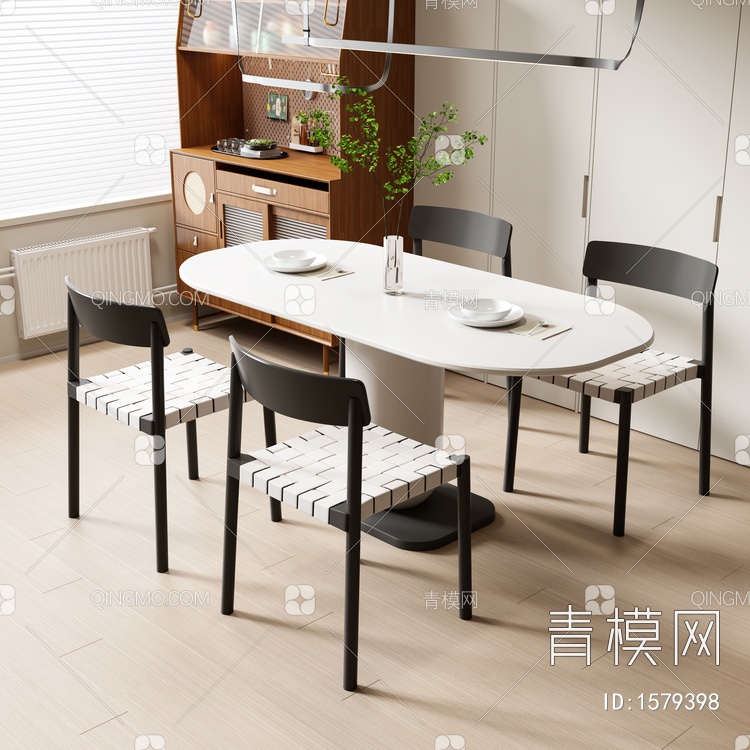 餐桌椅3D模型下载【ID:1579398】