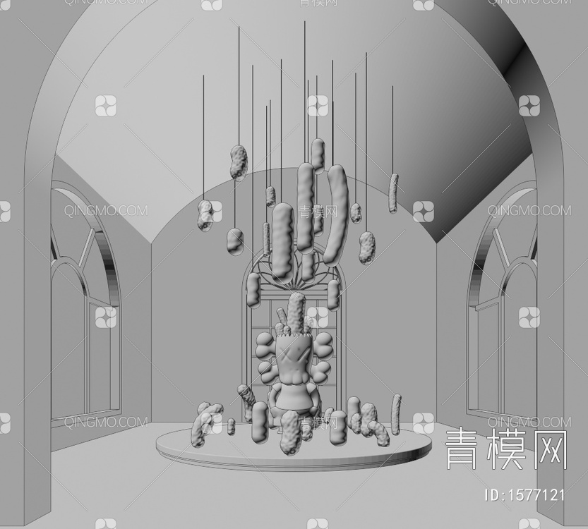 艺术雕塑装置3D模型下载【ID:1577121】