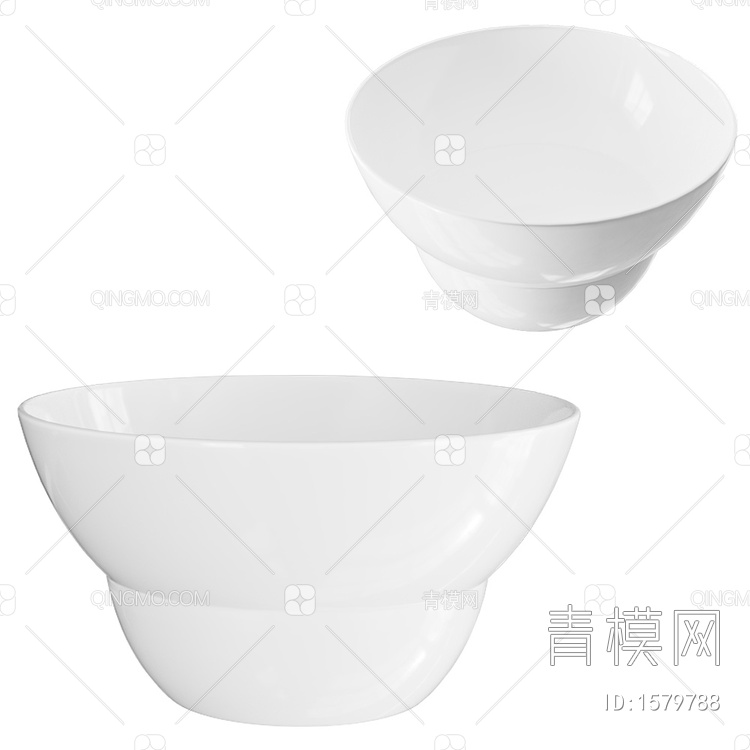 Bowl, large陶瓷大碗3D模型下载【ID:1579788】