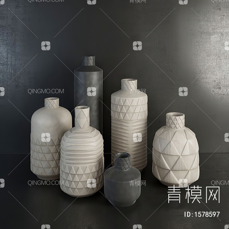陶瓷摆件3D模型下载【ID:1578597】