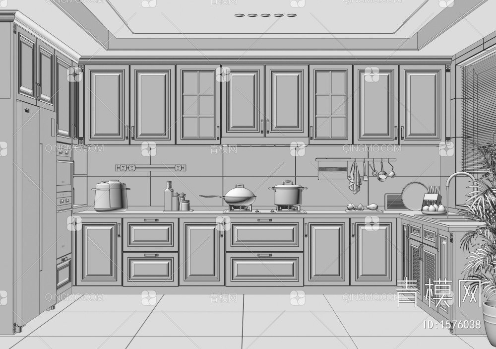 厨房3D模型下载【ID:1576038】