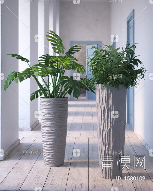 植物盆栽3D模型下载【ID:1580109】