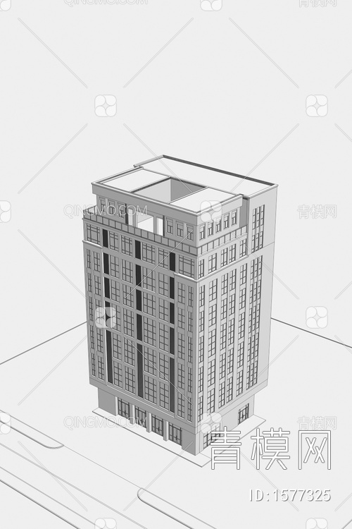 公寓住宅楼3D模型下载【ID:1577325】
