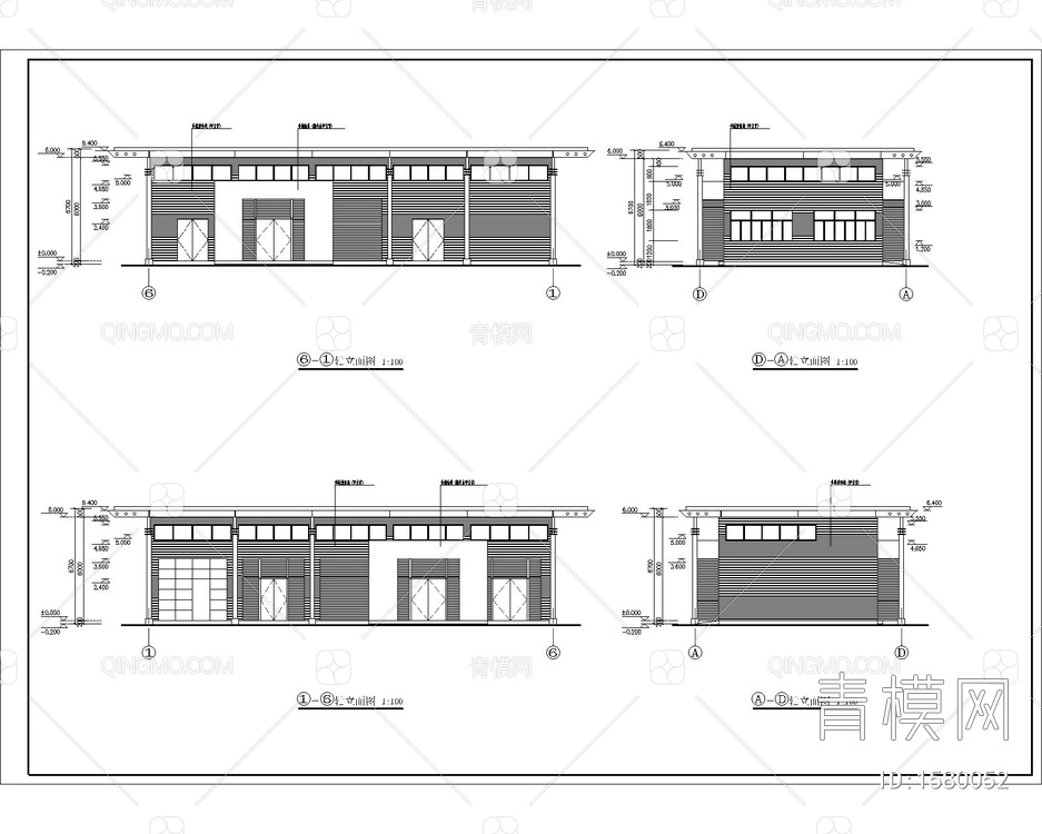 4s店建筑图cad图【ID:1580052】