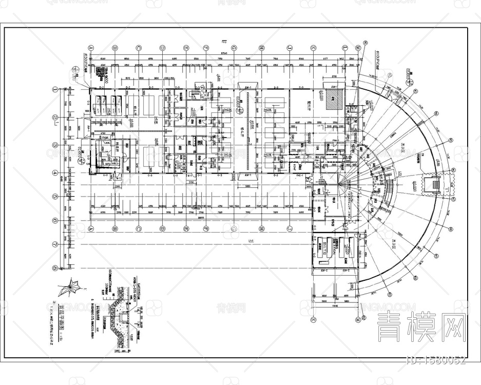 4s店建筑图cad图【ID:1580052】