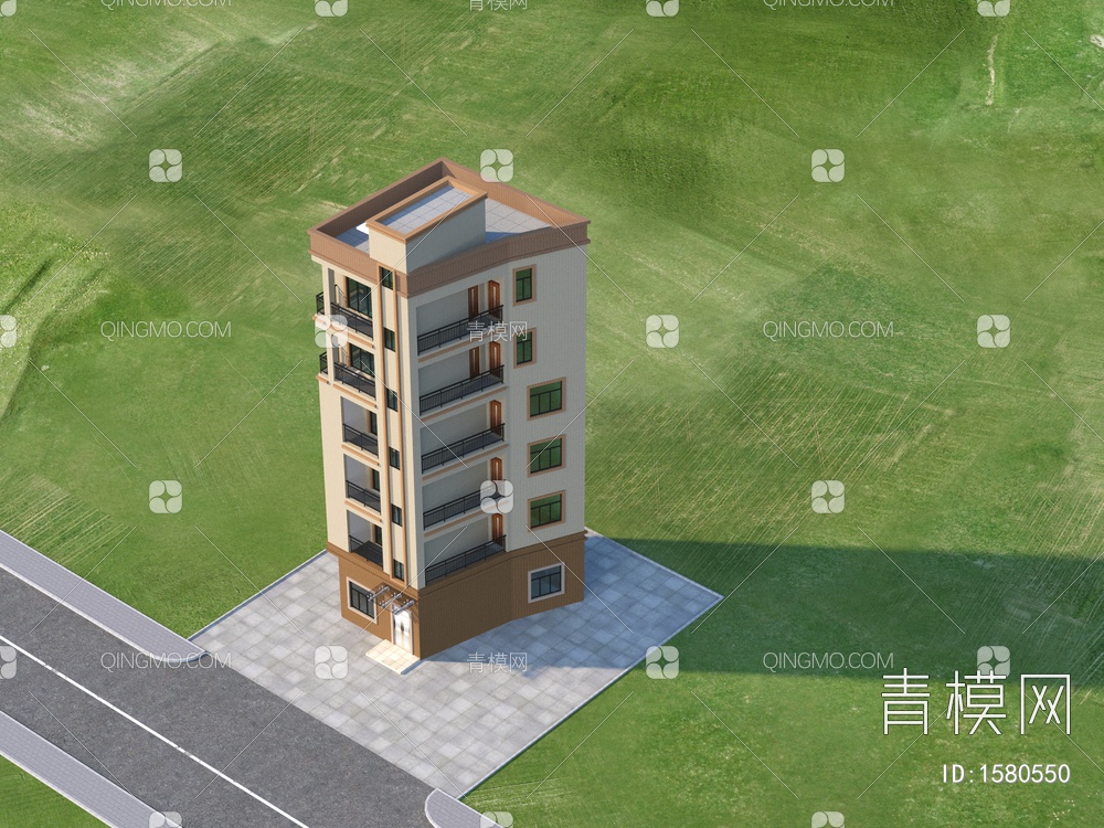 私宅住宅民房建筑3D模型下载【ID:1580550】