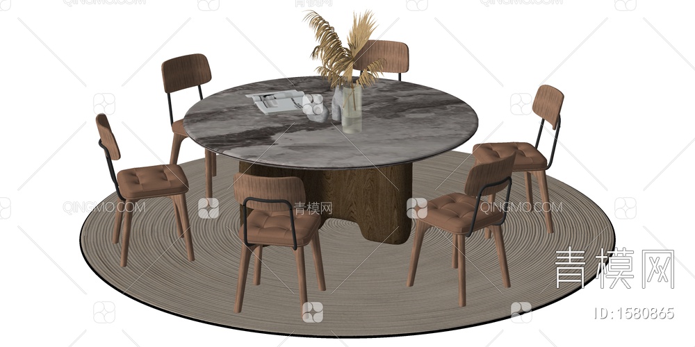餐桌椅SU模型下载【ID:1580865】
