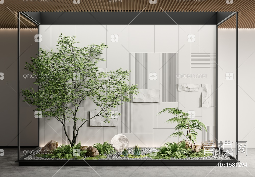 庭院景观小品 室内景观造景 景观树 植物组合3D模型下载【ID:1581294】